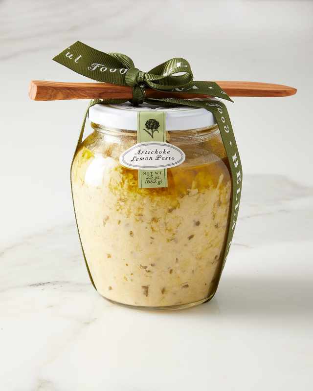 Dressed Artichoke Grande with Olive Wood Spoon